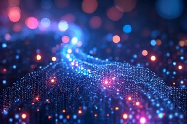 抽象的なニューラルネットワークが芸術作品を生成している様子